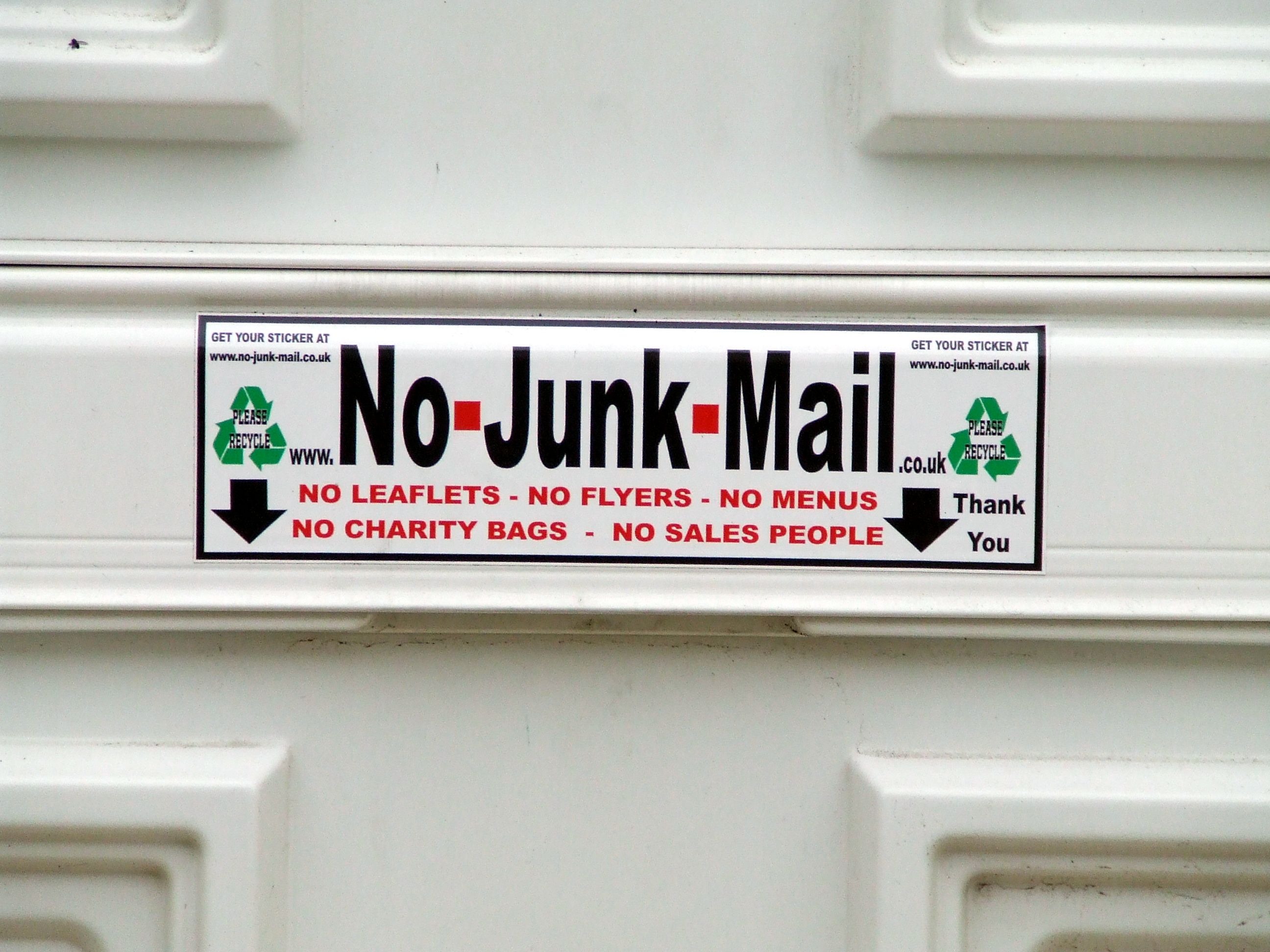 no junk mail list