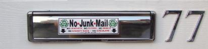 No Junk Mail Sign, No Junk Mail Sticker, No Junk Mail Letterbox Sign/Sticker